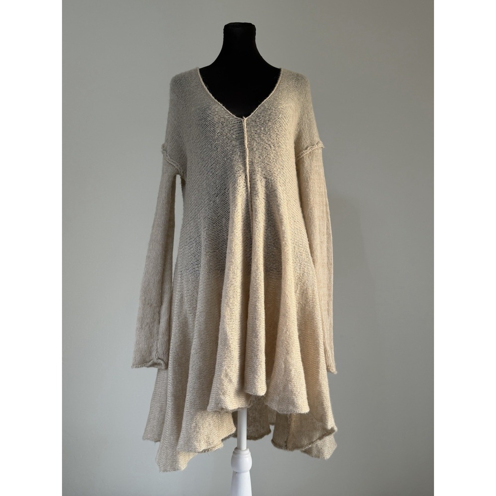FREE PEOPLE Dancing In The Forest Sweater Tunic Knit Dress Sz S Alpaca Blend